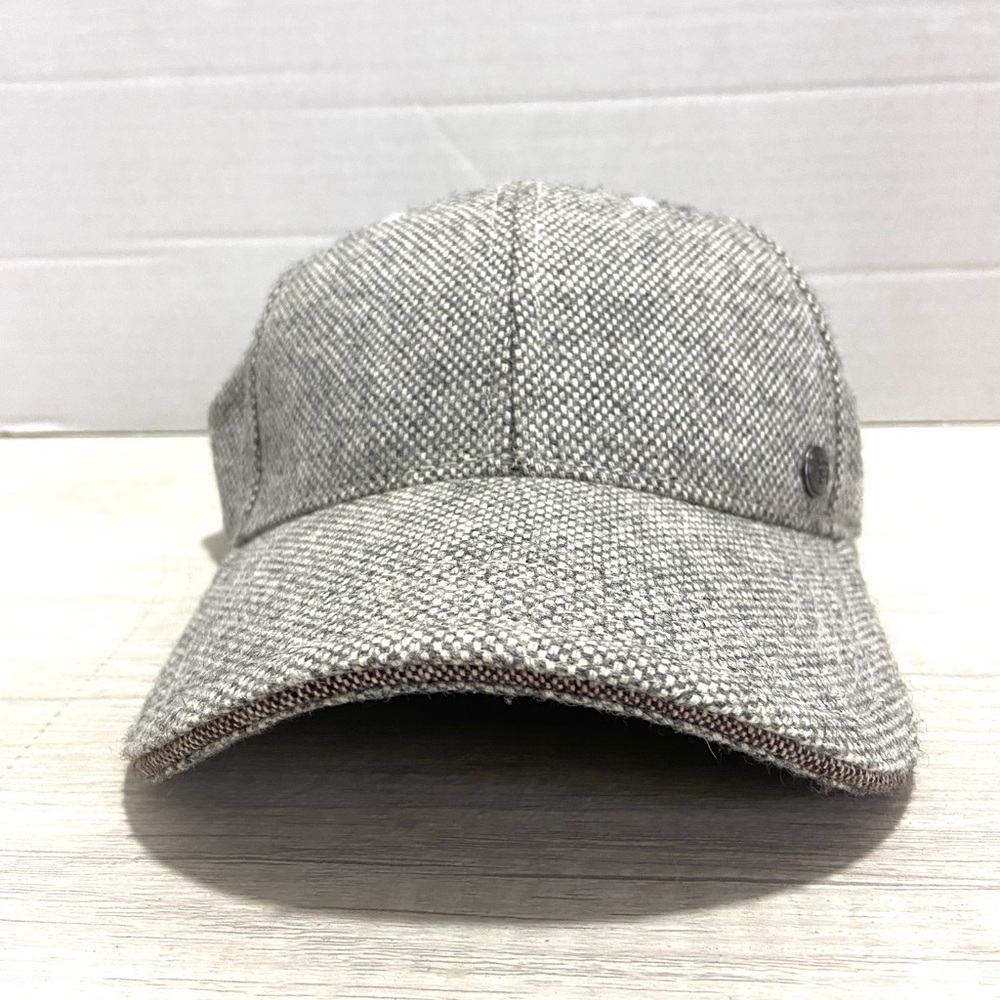 Haggar Wool Winter Mans Cap / Hat. HerringBone Grey. Center Seam Flat Cap